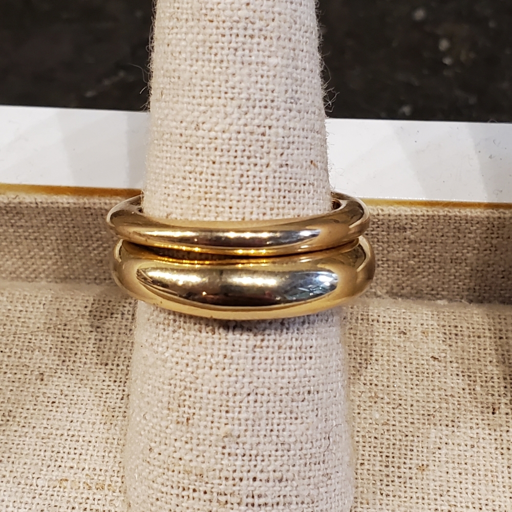 Stella & Dot Ulani Stacking Rings Gold Sz8 R201BZ8